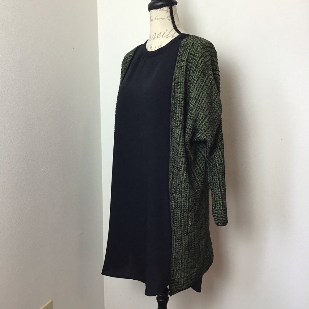 Closet Space - Open Front Woven Cardigan